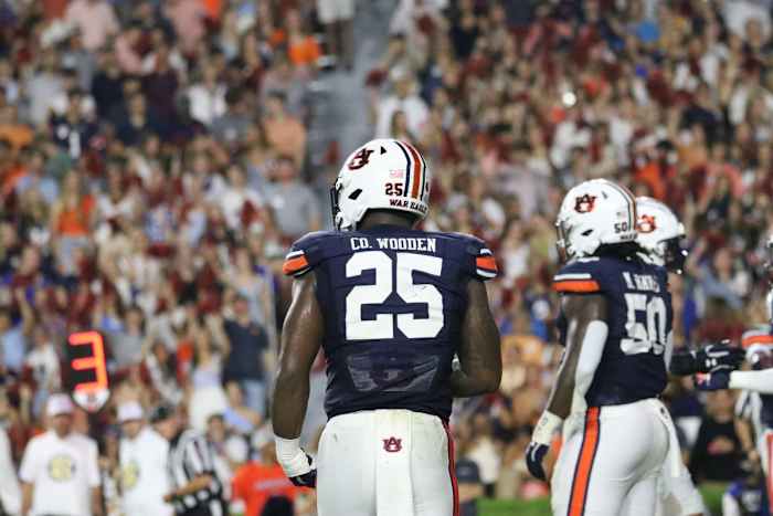 Colby Wooden looks on as the Tigers battle the San Jose State Spartans.